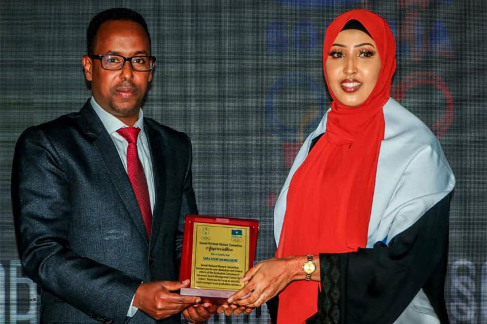 Somali National Olympic Committee Award 2020 – Honored for Excellence in Event Management